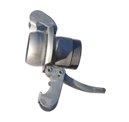 B15 - Galv. Steel Male Coupling Threaded BSPM with Lever Ring | Australia | Irrigation, Dewatering & Mining