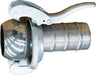 B8 - Stainless Steel Male Coupling with Hose Tail & Galv Lever Ring / 3" - 76mm x 76mm 304 s/s