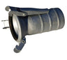 F9 - Galv. Steel Female Coupling with Hose Tail 3 Catches & Seal / 48mm - 50mm