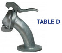 B-Type BEND 45 deg Male x Flange D galvanised