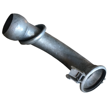 F-type bend - galvanised male to female with lever ring and seal